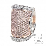 Feri-Mosh-21K-Collection | Exclusive-21k-Collection: FERI MOSH Universe - FMR3410  FM Universe is one of the finest examples of the FERI MOSH prestige lines launched at the third annual GWT world conference. The seventh wonder of the world Niagara Falls, Canada was a fitting place for the birth for the stunning 2009 FM collection which mesmerized its audience.The Universe is for those who demand superiority in fine jewellery. EXPERTLY crafted in a whopping 16 grams of SOLID two tone 21K WHITE and Rose GOLD, this striking FERI MOSH design is expertly constructed through micro setting with Pink and white diamonds.This GWT master piece sets a new standard for high class, high design and high fashion that combines precise jewellery making and quality jewellery craftsmanship.FM Universe is for the few superior and the unique clients that look beyond fine craftsmanship and fine design; they are looking for exclusivity that only FERI MOSH can provide.The fine diamonds SET on all FM designs go through the most intensive sorting process by master gemologist from some of the world's largest diamond dealers to insure they are amongst the best in the world. The stone mastery is completed through MICRO Setting that can only be done by master setters.All Feri Mosh Pieces will include a Customized IGI/FERI MOSH Appraisal. 