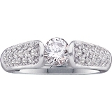Gold-Platinum-Collections-Women | Rings-Bridal-or-Engagement: Pave Bridal Semi-Set Engagement - BR20045  14K White1/4 Carat Total WeightPolishedBRIDAL ENGAGEMENT SEMI SETCan Be Set With: (Stones sold Separately)Qty Stone Setting Type1 ROUND 5.25 