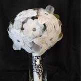 Black & white customized bouquet idea