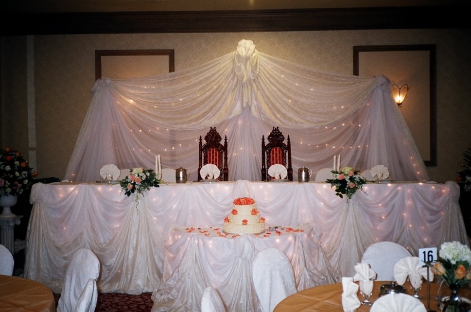 Wedding head table decorations pictures