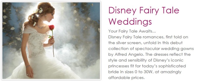 Alfred Angelo Disney Wedding Dresses