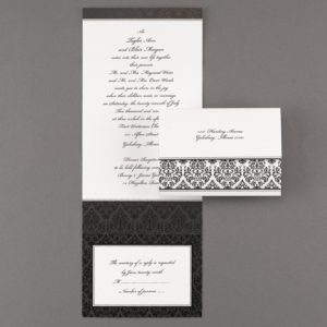 damask invitation card