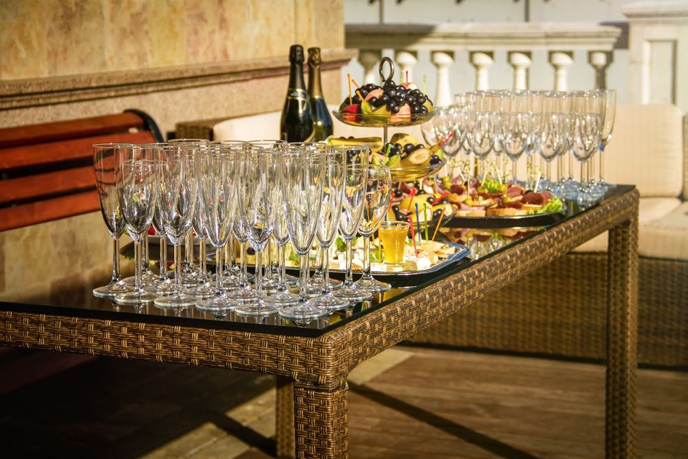 Food reception table wedding