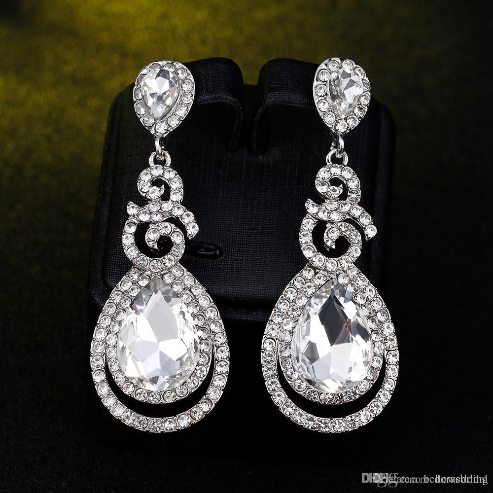 bridal diamond earring