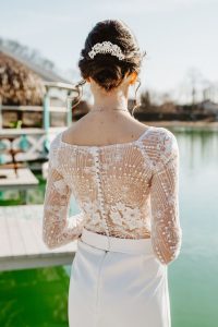 stitching and tailoring wedding gown