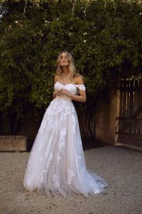 lilac wedding gown