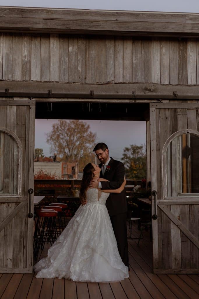 barn wedding dress