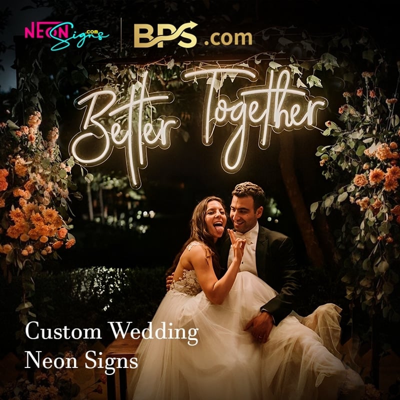 custom neon wedding signs