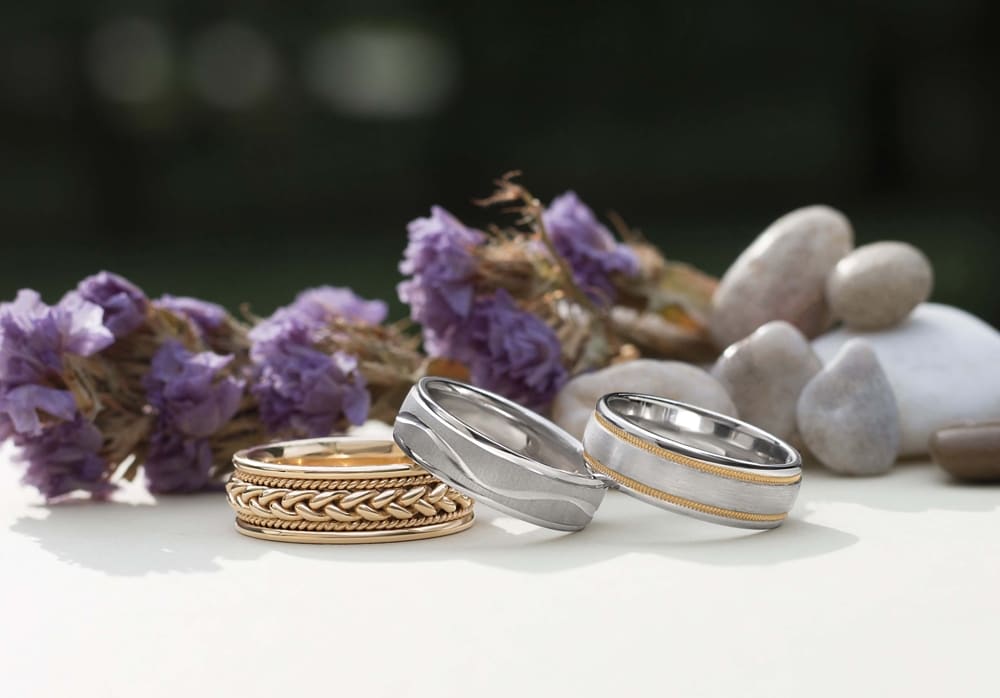 hand braided wedding rings