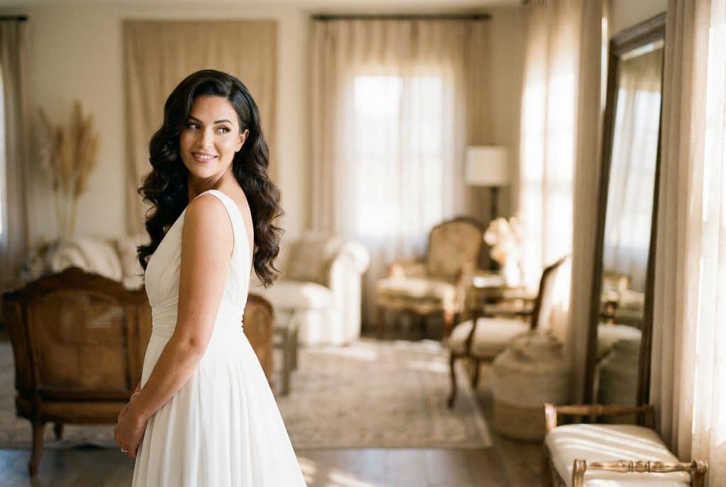 _woman-in-white-dress-standing-in-sunlit-room_