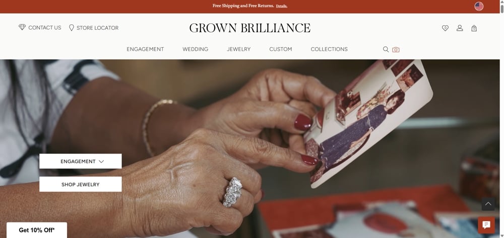 Grown Brilliance – Best for Modern Designs and In-Person Assistance