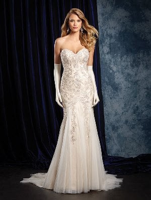 Wedding Dress - ALFRED ANGELO SAPPHIRE 2016 Collection - 957 - Beaded Fit And Flare Gown with Godets | AlfredAngelo Bridal Gown