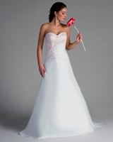Bridal Dress: Bridalane - 206 - Shown in Ivory/Pink organza 