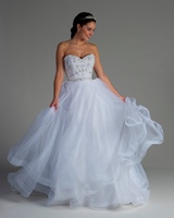 Bridal Dress: Bridalane - GP1073 - Shown in White organza 