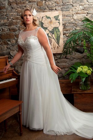 Wedding Dress - CALLISTA SPRING 2013 BRIDAL Collection: 4188 - Shimmer Tulle - For Brides With Curves | PlusSize Bridal Gown