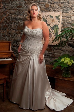 Wedding Dress - CALLISTA SPRING 2013 BRIDAL Collection: 4204 - Satin - For Brides With Curves | PlusSize Bridal Gown