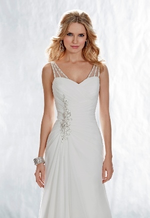 Wedding Dress - Cassidy Sarah - Style D450 - CHIFFON, TIE BACK | CassidySarah Bridal Gown
