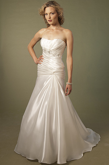 Wedding Dress - Elegance Style 8697 - Asymetrical Organza (Satin ...