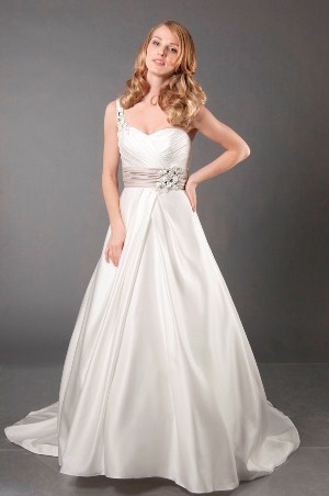 Wedding Dress - JAI Style 9128 - A-Line Satin | Jai Bridal Gown