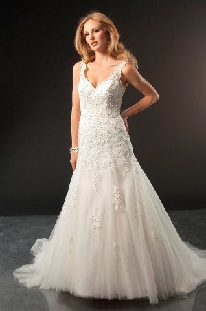 Wedding Dress - JAI Style 9161 - Fit & Flare Tulle/Lace | Jai Bridal Gown