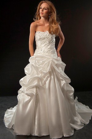 Wedding Dress - JAI Style 9165 - Pick Up Organza (Satin) | Jai Bridal Gown