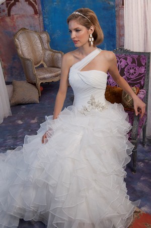 Wedding Dress - JAI SPRING 2013 BRIDAL 9181 - Chiffon/Organza | Jai Bridal Gown