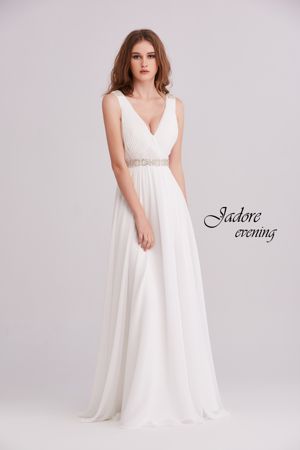 Wedding Dress - Jadore Collection - Chiffon V Neck Dress J15002 | Jadore Bridal Gown