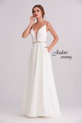 Bridal Dress: Jadore Collection - V Neck Beaded Aline Dress J15004 
