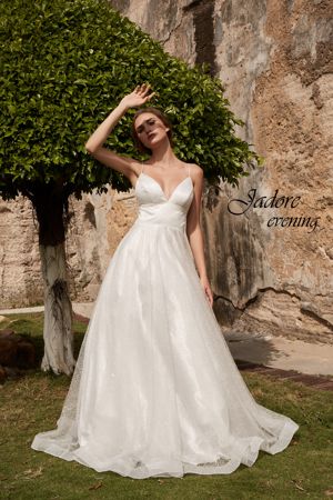 Wedding Dress - Jadore Collection - Sequin V Neck Ball Gown J15026 | Jadore Bridal Gown