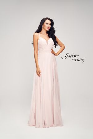 MOB Dress - Jadore Collection - Spaghetti Straps Chiffon Long Dress J17039 | Jadore Mother of the Bride Gown