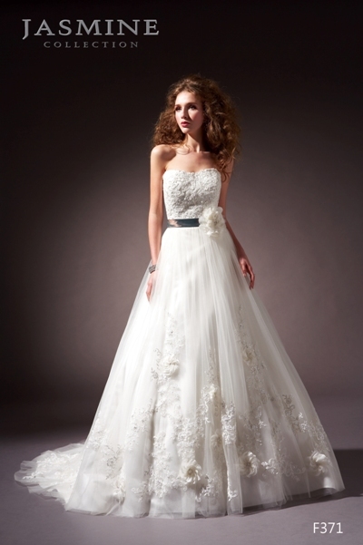 F371 Luxuria Crystal Sheer Midi Dress main image 0