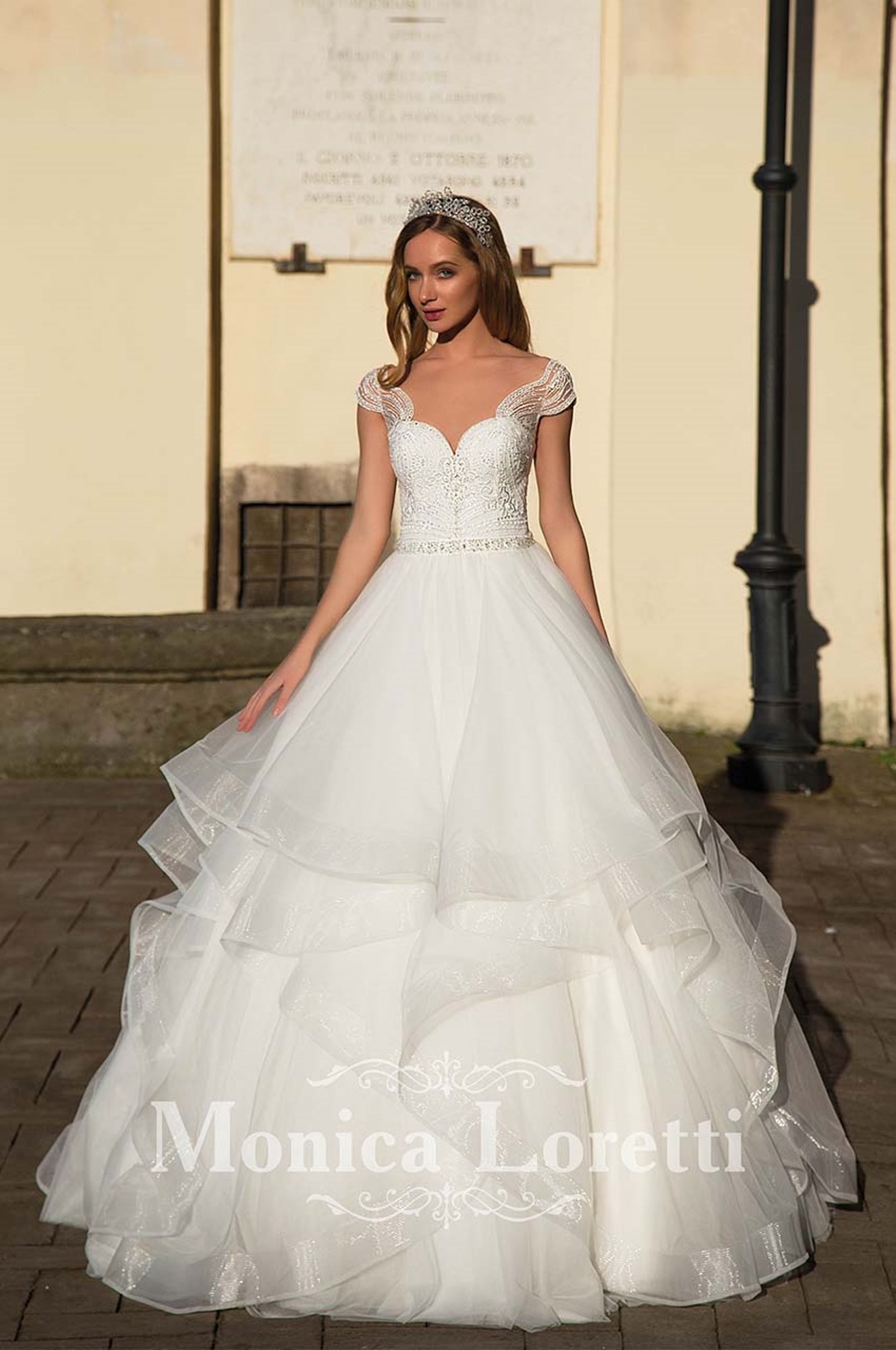 Wedding Dress - Monica Loretti 2017 Collection - 4185 - NIKA + RUFFLES ...