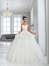 Bridal Dress: Sans Pareil Bridal Collection 2016: 1018 - Tiered lace and tulle skirt with lace sweetheart bodice and encrusted waistband 