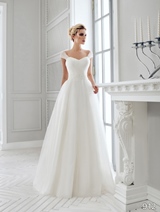 Bridal Dress: Sans Pareil Bridal Collection 2016: 912 - Ruched A-line wedding dress with embellished shoulder straps  