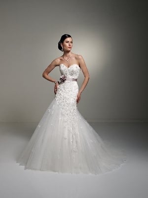 Wedding Dress - Sophia Tolli FALL 2012 Collection - Y21246 Jillian - Satin and Tulle; corset back only | SophiaTolliByMonCheri Bridal Gown