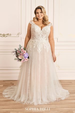 Wedding Dress - Sophia Tolli SPRING 2020 Collection - Y12023LS - Kaydence | PlusSize Bridal Gown