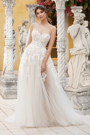 Wedding Dress - Sophia Tolli Bridal Collection - Y12239 - Shimmering Ethereal One-Shoulder Bridal Gown | SophiaTolliByMonCheri Bridal Gown
