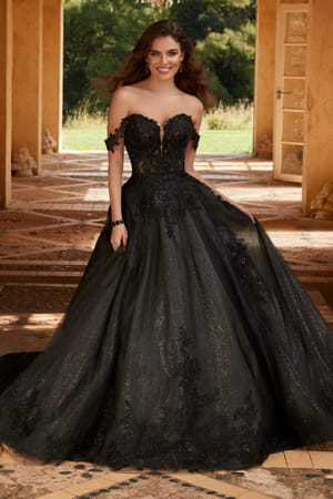 Wedding Dress - Sophia Tolli Bridal Collection - Y12248 - Incredible Off The Shoulder Black Wedding Dress | SophiaTolliByMonCheri Bridal Gown