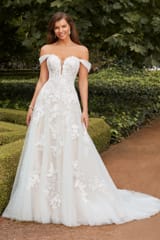 Bridal Dress: Sophia Tolli Bridal Collection - Y22265 - Ethereal Off-Shoulder Sweetheart Wedding Dress