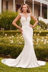Bridal Dress: Sophia Tolli Bridal Collection - Y22266 - Unique Wedding Dress With Illusion Neckline