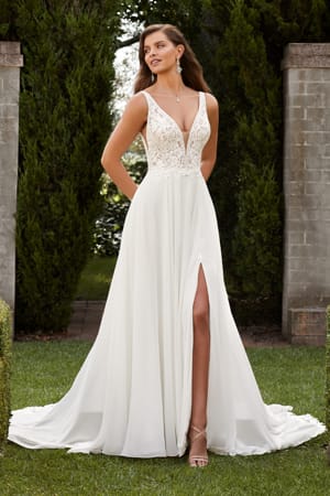 Wedding Dress - Sophia Tolli Bridal Collection - Y22271 - Dreamy Beach Wedding Dress With Statement Train | SophiaTolliByMonCheri Bridal Gown