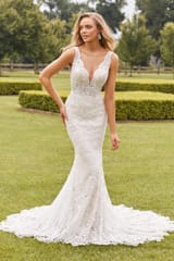 Bridal Dress: Sophia Tolli Bridal Collection - Y22272 - Stylish Wedding Dress With Allover Lace 