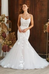 Bridal Dress: Sophia Tolli Bridal Collection - Y22274 - Figure-Flattering Bridal Gown With Scoop Neckline 