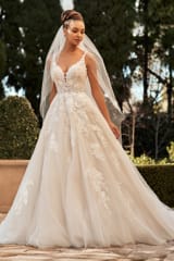 Bridal Dress: Sophia Tolli Bridal Collection - Y3117 - Floral Lace A-Line Wedding Gown