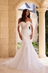 Bridal Dress: Sophia Tolli Bridal Collection - Y3123 - Angelic Wedding Gown With Unbelievable Lace Train