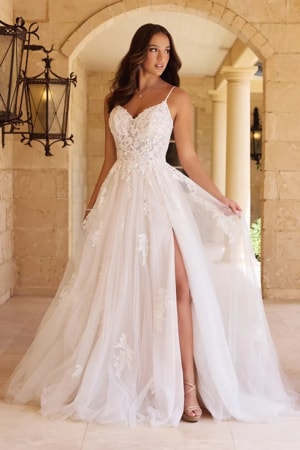 Wedding Dress - Sophia Tolli Bridal Collection - Y3133 - Enchanting Wedding Gown With Sexy Skirt Split | SophiaTolliByMonCheri Bridal Gown
