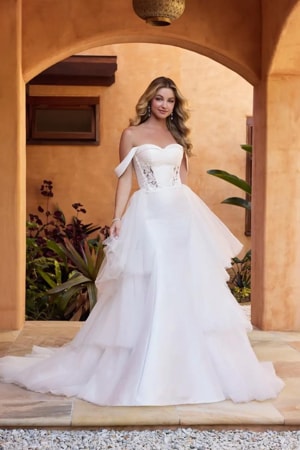 Wedding Dress - Sophia Tolli Bridal Collection - Y3134 - Dramatic Wedding Dress With Unique Detachable Overskirt | SophiaTolliByMonCheri Bridal Gown
