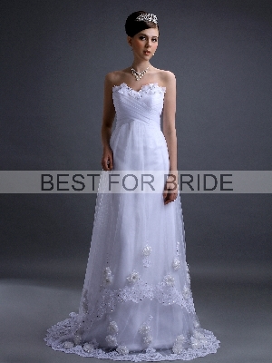Wedding Dress - Best for Bride Bridal 2012 Collection - BFB2691 Crisscross Floral Lace A-Line Slim Gown | BestforBride Bridal Gown