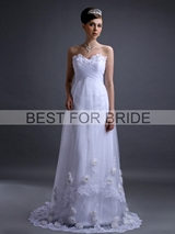 Bridal Dress: Best for Bride Bridal 2012 Collection - BFB2691 Crisscross Floral Lace A-Line Slim Gown 