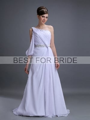 Wedding Dress - Best for Bride Bridal 2012 Collection - BFB2701 Beaded One Shoulder Silk Chiffon Gown | BestforBride Bridal Gown